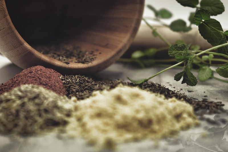 Herbs on windowsill